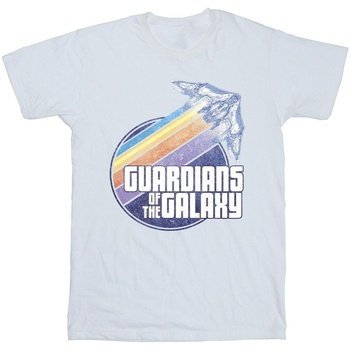 Abbigliamento Bambino T-shirt maniche corte Guardians Of The Galaxy Badge Rocket Bianco