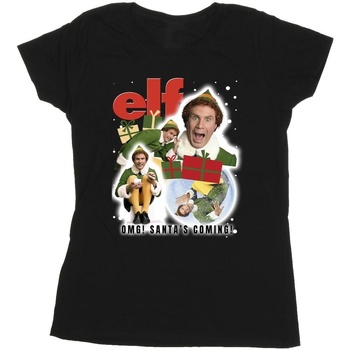Abbigliamento Donna T-shirts a maniche lunghe Elf Buddy Collage Nero