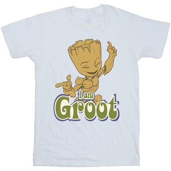 Abbigliamento Bambino T-shirt maniche corte Guardians Of The Galaxy Groot Dancing Bianco