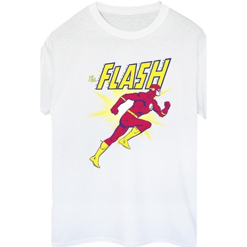 Abbigliamento Donna T-shirts a maniche lunghe Dc Comics The Flash Running Bianco