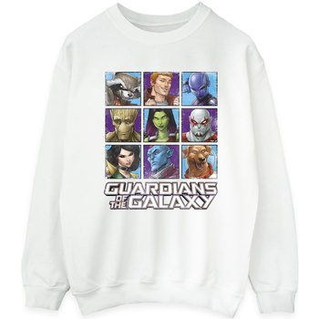Abbigliamento Donna Felpe Guardians Of The Galaxy Character Squares Bianco
