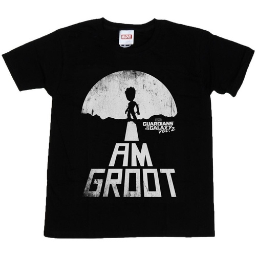 Abbigliamento Bambino T-shirt maniche corte Marvel Guardians Of The Galaxy I Am Groot White Nero