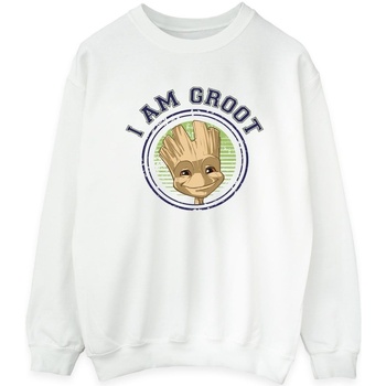 Abbigliamento Donna Felpe Guardians Of The Galaxy Groot Varsity Bianco