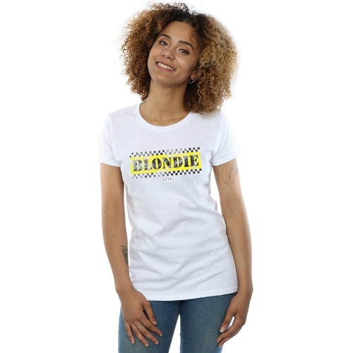 Abbigliamento Donna T-shirts a maniche lunghe Blondie Taxi 74 Bianco