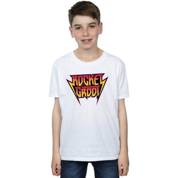 Abbigliamento Bambino T-shirt maniche corte Marvel Guardians Of The Galaxy Vol. 2 Rocket And Groot Metal Logo Bianco