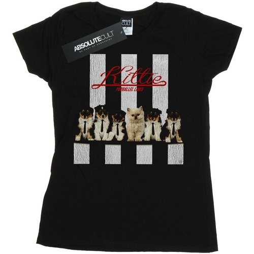 Abbigliamento Donna T-shirts a maniche lunghe Blondie Kitty Purrallel Lines Nero