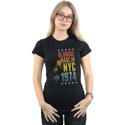 Abbigliamento Donna T-shirts a maniche lunghe Blondie Rainbow NYC Nero