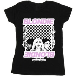 Abbigliamento Donna T-shirts a maniche lunghe Blondie Checked Eat To The Beat Nero