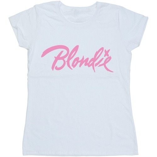 Abbigliamento Donna T-shirts a maniche lunghe Blondie Classic Logo Bianco