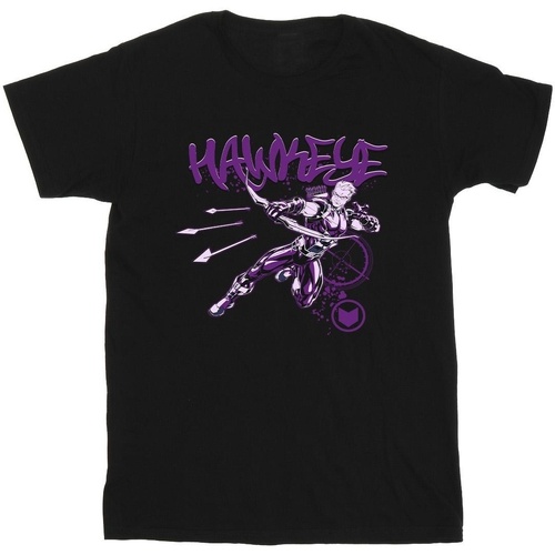 Abbigliamento Bambino T-shirt maniche corte Marvel Hawkeye Shoots Nero