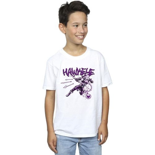 Abbigliamento Bambino T-shirt maniche corte Marvel Hawkeye Shoots Bianco