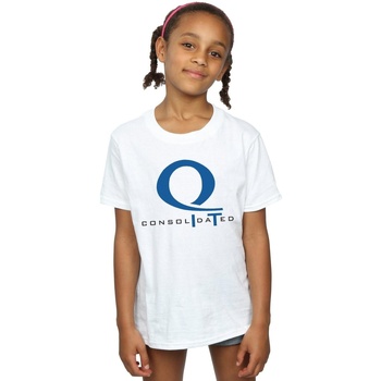 Abbigliamento Bambina T-shirts a maniche lunghe Dc Comics Arrow Queen Consolidated Logo Bianco