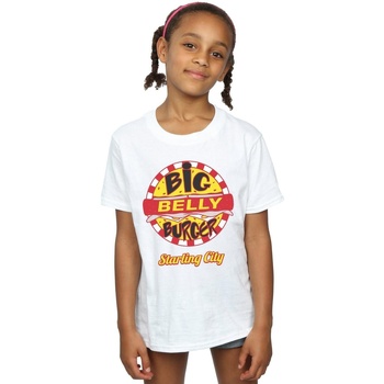 Abbigliamento Bambina T-shirts a maniche lunghe Dc Comics Arrow Big Belly Burger Logo Bianco