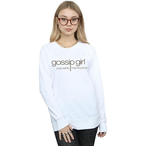 Abbigliamento Donna Felpe Gossip Girl Classic Logo Bianco