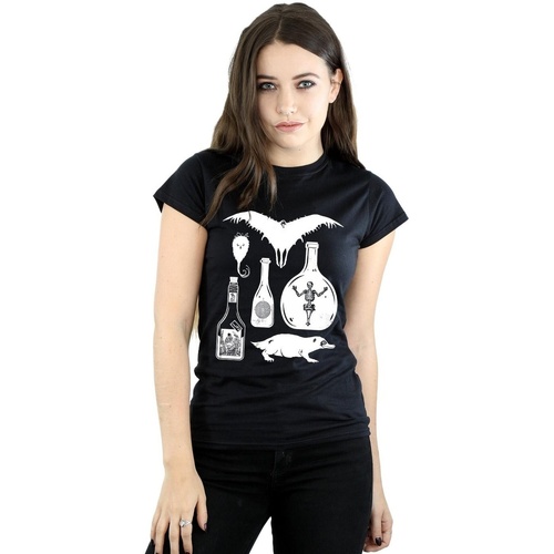 Abbigliamento Donna T-shirts a maniche lunghe Fantastic Beasts Plain Icons Nero