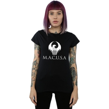 Abbigliamento Donna T-shirts a maniche lunghe Fantastic Beasts MACUSA Logo Nero