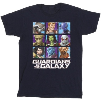 Abbigliamento Bambina T-shirts a maniche lunghe Guardians Of The Galaxy Character Squares Blu