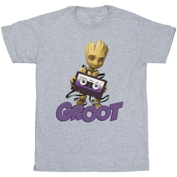 Abbigliamento Bambina T-shirts a maniche lunghe Guardians Of The Galaxy Groot Casette Grigio