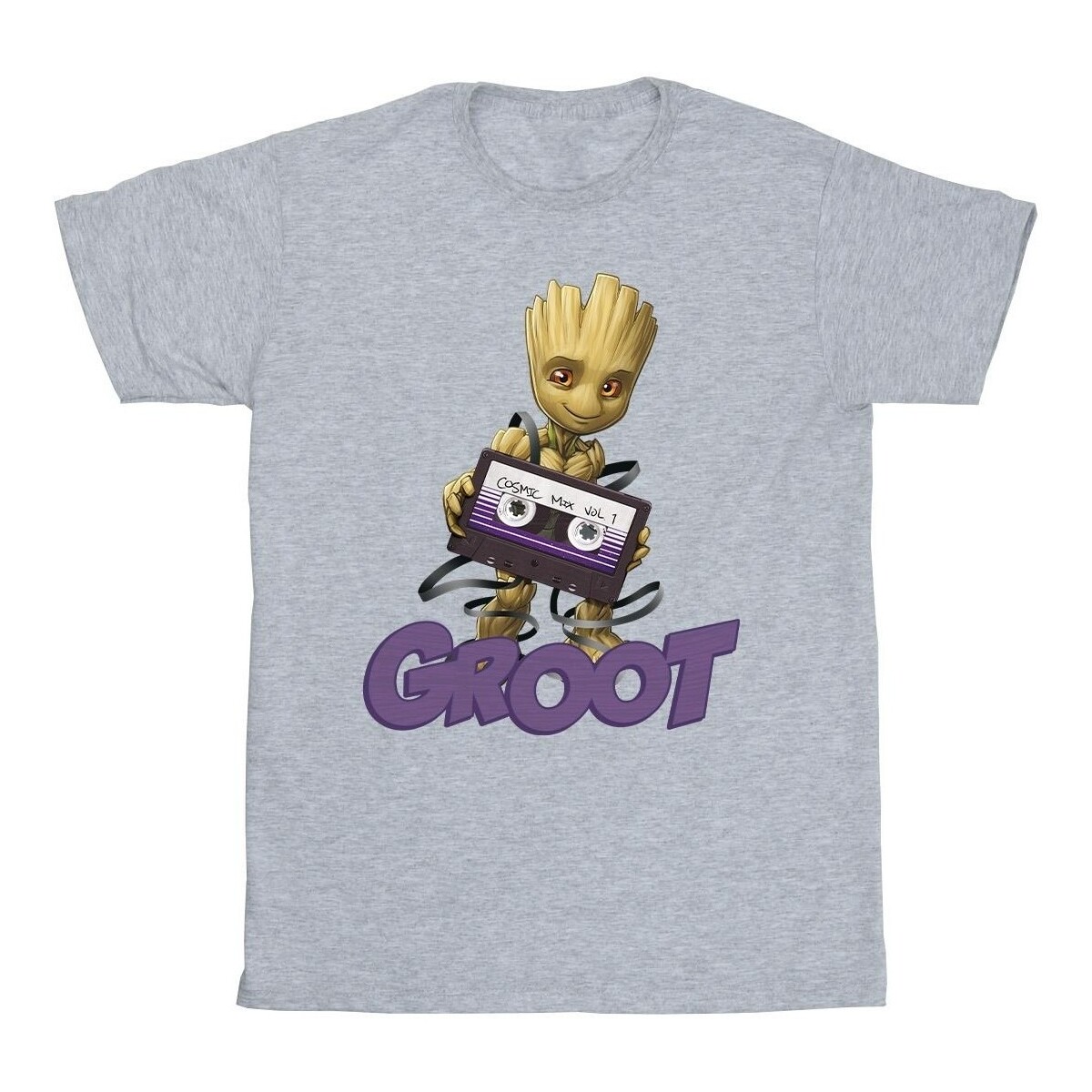 Abbigliamento Bambina T-shirts a maniche lunghe Guardians Of The Galaxy Groot Casette Grigio
