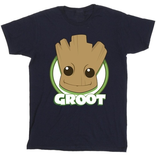 Abbigliamento Bambina T-shirts a maniche lunghe Guardians Of The Galaxy Groot Badge Blu