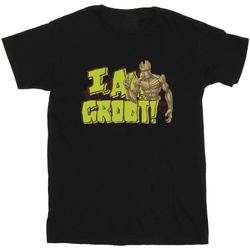 Abbigliamento Bambina T-shirts a maniche lunghe Guardians Of The Galaxy I Am Groot Nero