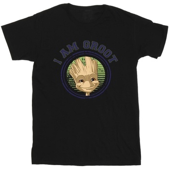 Abbigliamento Bambina T-shirts a maniche lunghe Guardians Of The Galaxy Groot Varsity Nero