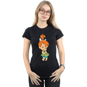 Abbigliamento Donna T-shirts a maniche lunghe The Flintstones Pebbles Flintstone Nero