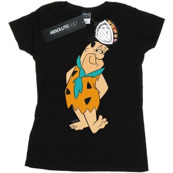 Abbigliamento Donna T-shirts a maniche lunghe The Flintstones Fred Flintstone Kick Nero
