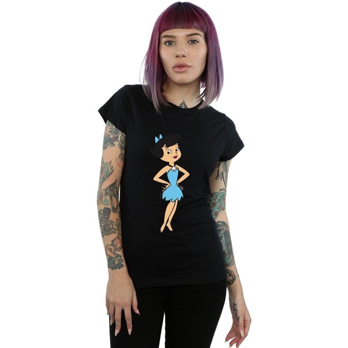 Abbigliamento Donna T-shirts a maniche lunghe The Flintstones  Nero