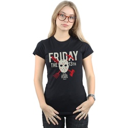 Abbigliamento Donna T-shirts a maniche lunghe Friday 13Th Day Of Fear Nero