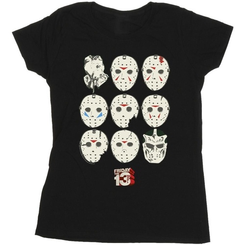 Abbigliamento Donna T-shirts a maniche lunghe Friday The 13Th Jason Masks Nero