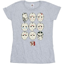 Abbigliamento Donna T-shirts a maniche lunghe Friday The 13Th Jason Masks Grigio