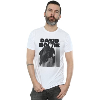 Abbigliamento Uomo T-shirts a maniche lunghe David Bowie Jacket Photograph Bianco