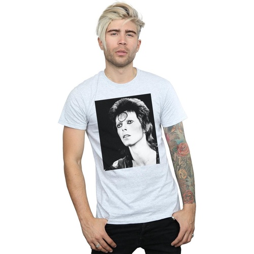 Abbigliamento Uomo T-shirts a maniche lunghe David Bowie Ziggy Looking Grigio