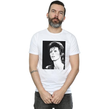 Abbigliamento Uomo T-shirts a maniche lunghe David Bowie Ziggy Looking Bianco