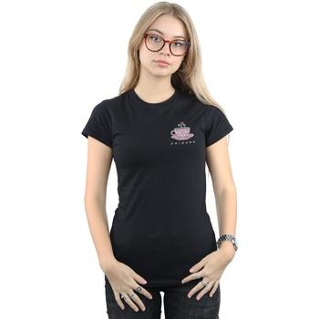 Abbigliamento Donna T-shirts a maniche lunghe Friends Coffee Cup Breast Print Nero