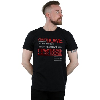 Abbigliamento Uomo T-shirts a maniche lunghe David Bowie Black Tie White Noise Nero