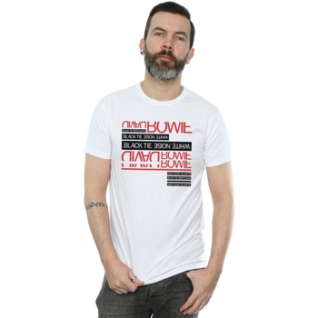 Abbigliamento Uomo T-shirts a maniche lunghe David Bowie Black Tie White Noise Bianco