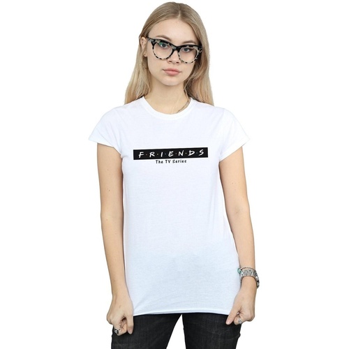 Abbigliamento Donna T-shirts a maniche lunghe Friends Logo Block Bianco