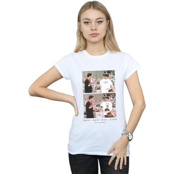 Abbigliamento Donna T-shirts a maniche lunghe Friends Best Best Man Ever Bianco