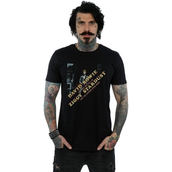 Abbigliamento Uomo T-shirts a maniche lunghe David Bowie Ziggy Diagonal Nero