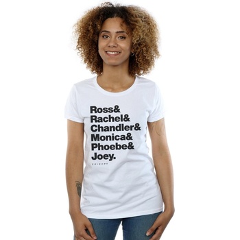 Abbigliamento Donna T-shirts a maniche lunghe Friends First Names Text Bianco