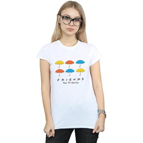Abbigliamento Donna T-shirts a maniche lunghe Friends Coloured Umbrellas Bianco
