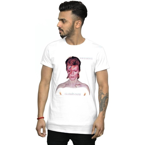 Abbigliamento Uomo T-shirts a maniche lunghe David Bowie My Love For You Bianco