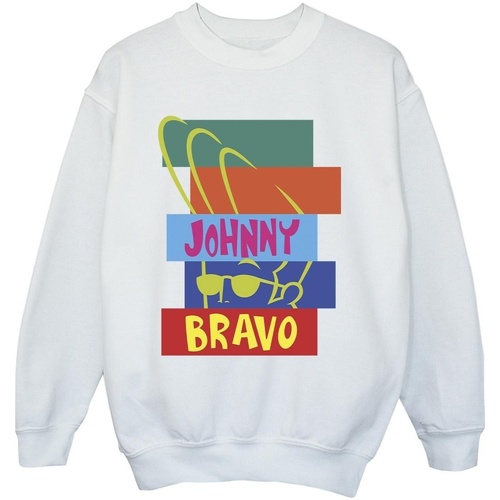 Abbigliamento Bambino Felpe Johnny Bravo Rectangle Pop Art Bianco