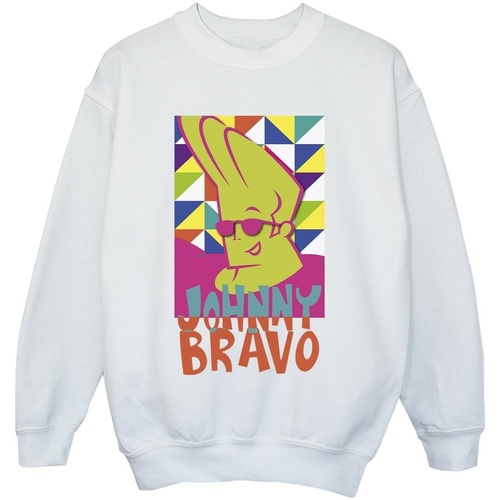 Abbigliamento Bambino Felpe Johnny Bravo Multi Triangles Pop Art Bianco