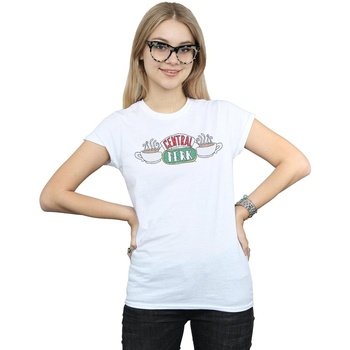 Abbigliamento Donna T-shirts a maniche lunghe Friends Central Perk Sketch Bianco