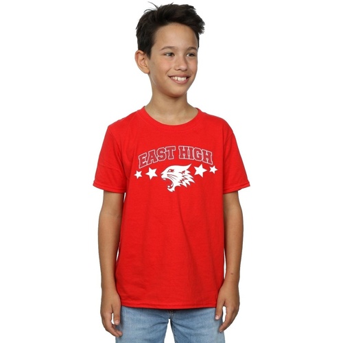 Abbigliamento Bambino T-shirt maniche corte Disney High School Musical The Musical Wildcat Stars Rosso