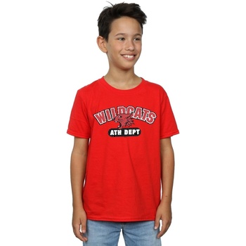 Abbigliamento Bambino T-shirt maniche corte Disney High School Musical The Musical Wildcats Athletic Rosso