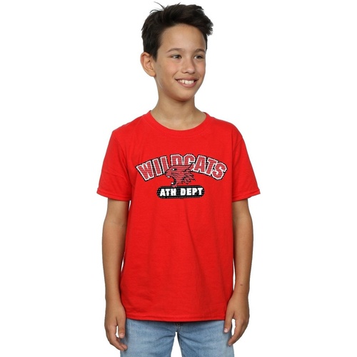 Abbigliamento Bambino T-shirt maniche corte Disney High School Musical The Musical Wildcats Athletic Rosso
